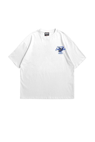 Sekizbiraltı Λευκό υπερμεγέθη Unisex T-Shirt - Saint Louis Printed
