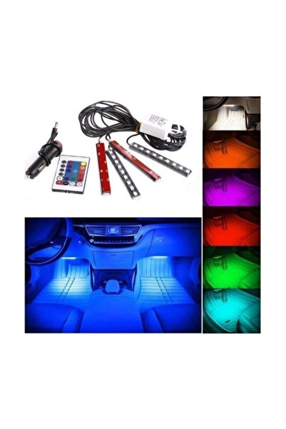 point marketing Araç Içi Ayak Altı Kumandalı Led Sese Duyarlı 4x12 Fonksiyonl...