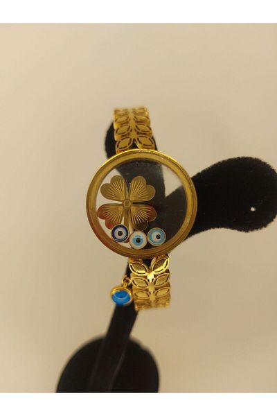 Romea Leaf Patterned and Clover Fan Clamp - Openable Clamp