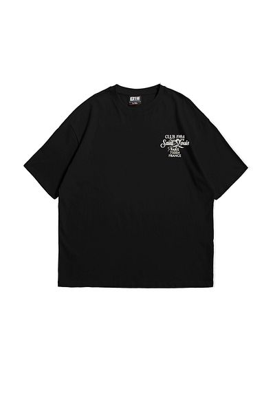 Sekizbiraltı Μαύρο Oversize Unisex T-Shirt - Saint Louis Printed