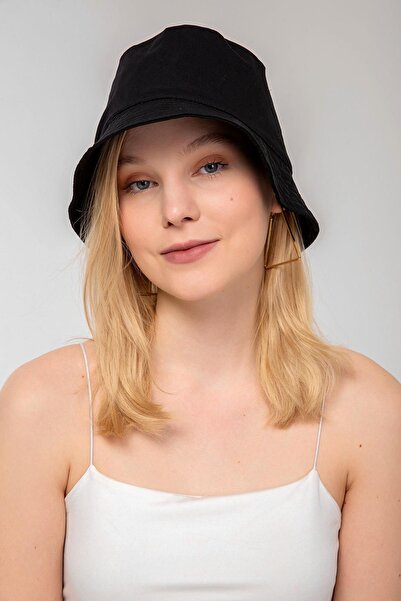 Saria Moda Μαύρο γυναικείο καπέλο Bucket