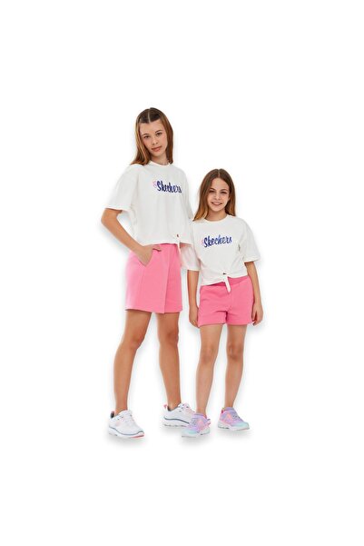 SKECHERS Sk241045 Graphic Tee G Sleeve Off White Παιδικό μπλουζάκι