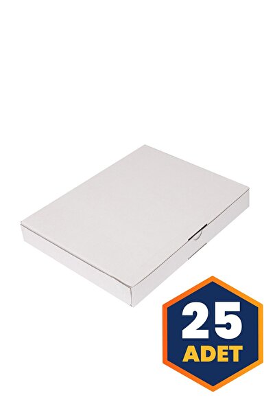 OĞUZ AMBALAJ Pizza Kutusu Beyaz 40x31x5 cm - 25 adet