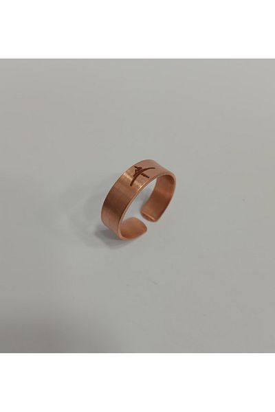 EldenEveBakır Everytime Symbol Copper Ring 6mm Lzry0007-1
