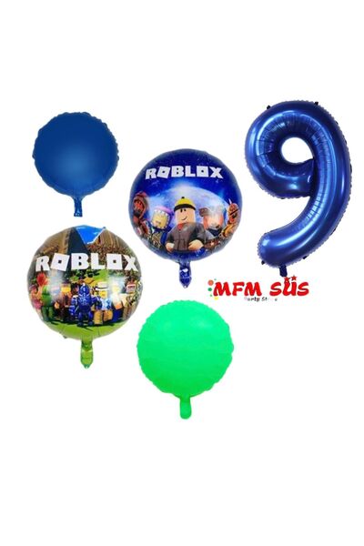 MFM طقم بالونات روبلوكس فويل 9 سنوات 100 سم