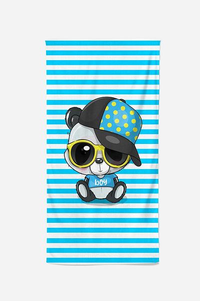 MoveBeach Prosop de plajă pentru copii cu model panda, prosop de baie