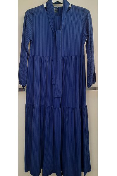 N.Y.YILDIZ STAR NADA - Rochie din poliester din bumbac cu dungi drepte