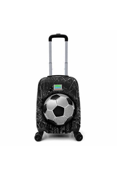 Coral High Siyah Top Desenli Çekçekli Valiz