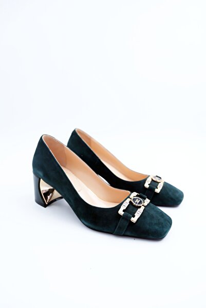 Tenau Pantofi cu toc de damă din piele naturală