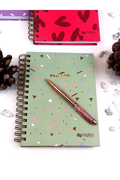notin paper A5 15x21 Cm Spiralli Çizgili Sert Kapak 112 Yaprak Defter