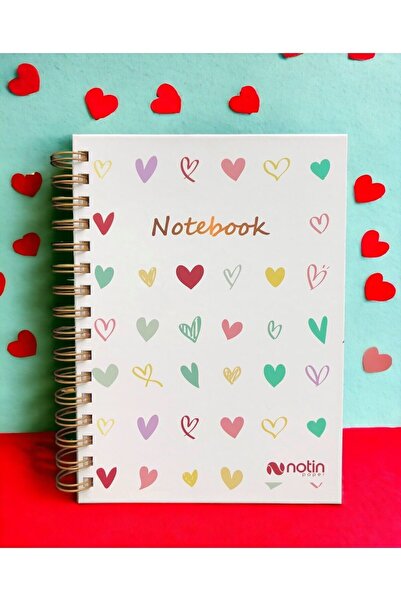 notin paper A5 15x21 Kareli Spiralli Sert Kapak 112 Yaprak Defter