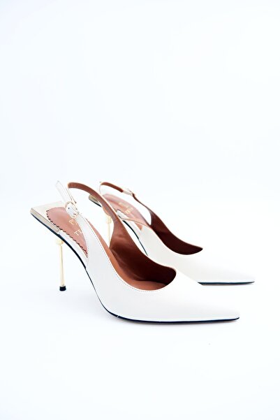 Tenau Pantofi cu toc de damă din piele naturală