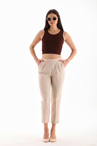 B.HE.Z TTL - Comfortable Sports Women's Pants with Back Belt Elastic and Side Pocket