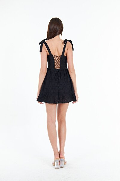 AS Anita Store Scallop Embroidered Back Detailed Dress