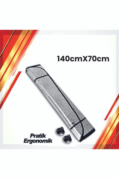 cabbaroğlu ticaret Araba Ön Cam Güneşliği Metalize Parlak Alüminyum Baloncukl...