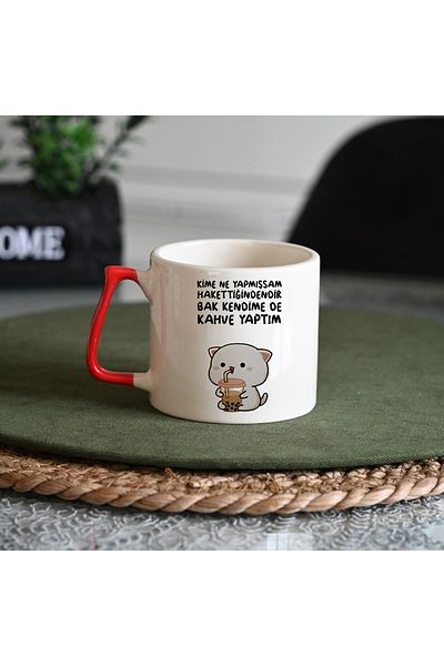 GünayStore Luxury Double Turkish Coffee Cup - Funny Motto for Friend and Lover, Motivational Design
