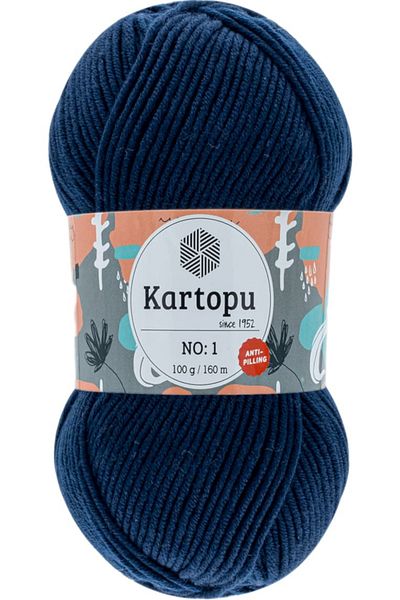 Kartopu Πλεκτό χειρός κατά της πηλίνας - Νο: 1 Navy Blue Yarn K636