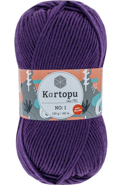 Kartopu Νο. 1 Purple K721 Πλεκτό Χέρι Αντιπιλιστικό Νήμα 100γρ