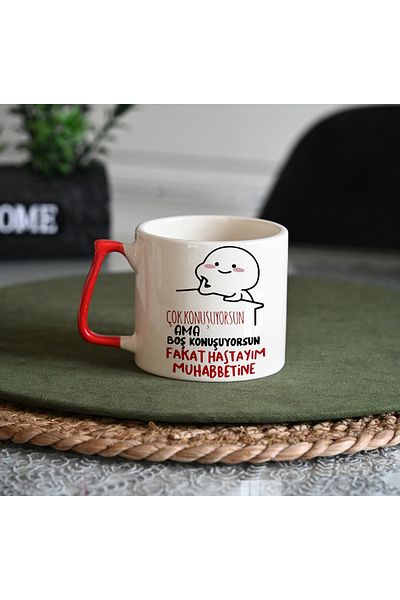 GünayStore 200 ml Luxury Double Turkish Coffee Cup & Espresso Coffee with Motto Motivation Design