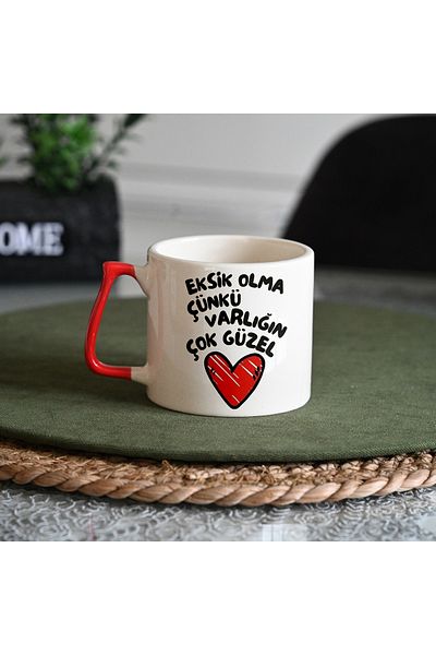 GünayStore 200 ml Luxury Double Turkish Coffee Cup - Espresso Gift, Motto Motivational Design