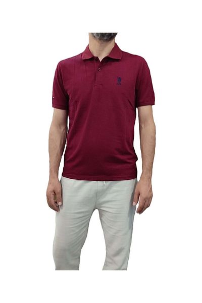U.S. Polo Assn. ΜΠΛΟΥΖΑ ΜΕ ΡΙΓΕΣ ΜΕ ΓΙΑΚΑ ΠΟΛΟ Η.Π.Α. - MAROON - M - ST07528-BORDO-M