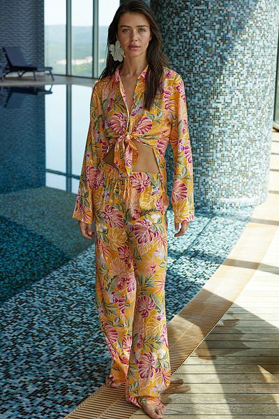 Trendyol Collection Woven Floral Print Shirt and Pants Beach Set - Tbess24Au00003