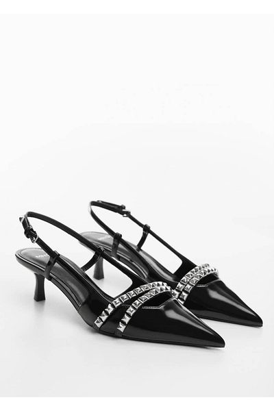 MANGO Woman Pantofi cu împânzire și slingback