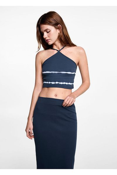 Mango Teen Fusta albastru inchis pentru copii