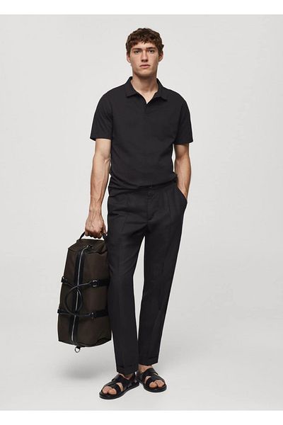 MANGO Man Tricou polo din bumbac piqué