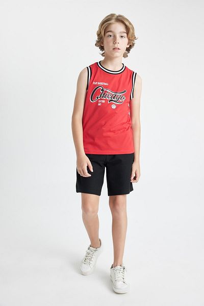 DeFacto Printed Undershirt and Shorts 2 Piece Set for Boys - C7041a824hs