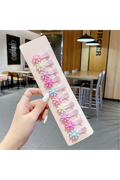 So Much Accesories So-much New Season Baby and Child 10-Piece Floral Side Clamp Buckle Set-4