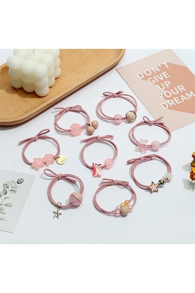 So Much Accesories So Much Tulle Pouch 1stClass Double Elastic Cute Rubber Buckle Set 8 Pieces