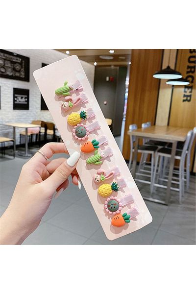 So Much Accesories So-much New Season Baby and Child 10-Piece Fruity Side Collet Buckle Set-7