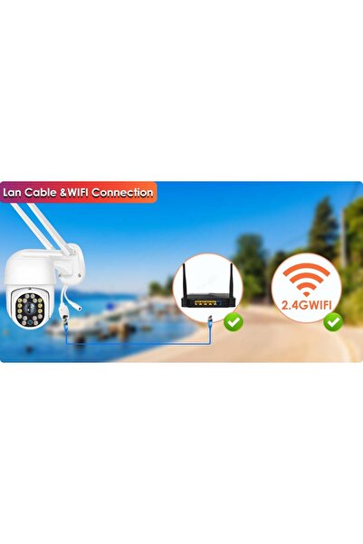 Genel Markalar Full Hd 1080p Ip66 Wifi Akıllı Haraket Takip 4x Zoom Su Geçirmez Ip Kamera