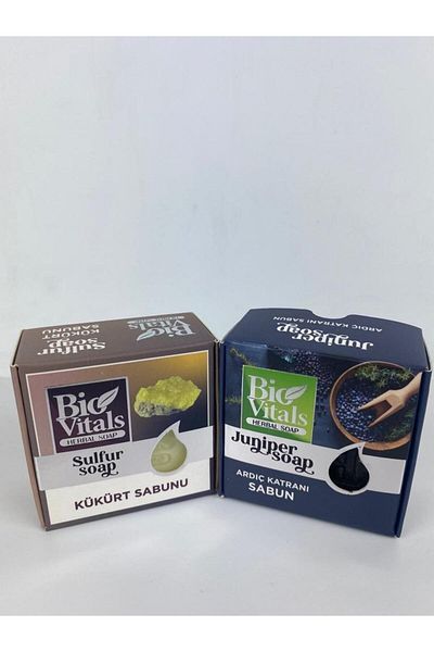 Bio Vitals Juniper Tar Soap 125 Gr - Sulfur Soap 125 Gr Scabies - Itching Soap Set