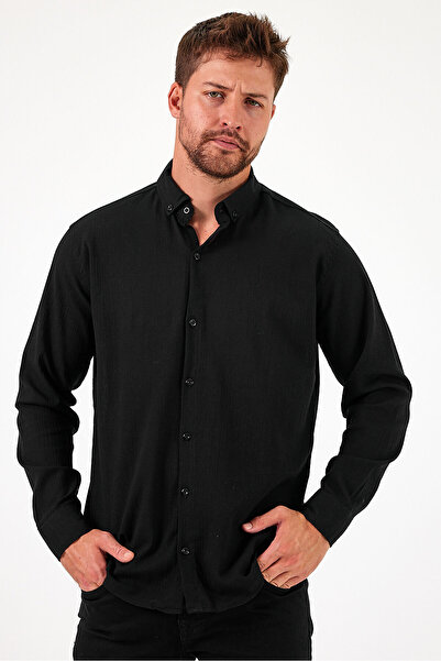 HAWKKİNG Ανδρικό πουκάμισο Oversize με υφή