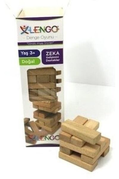 Genel Markalar Lengo Büyük Boy Ahşap Denge ve Taktik Oyunu 54 Parça Kız Cocuk...