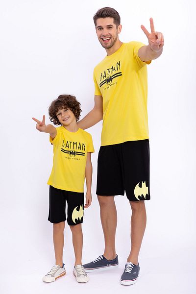 Batman Licensed Dark Night Yellow Boy Bermuda Suit