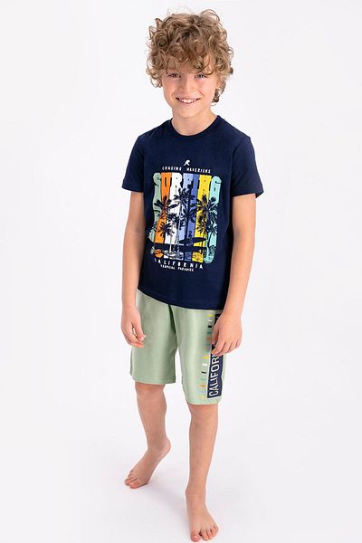 ROLY POLY Rolypoly Surfing California Navy Blue Young Men's Bermuda Suit