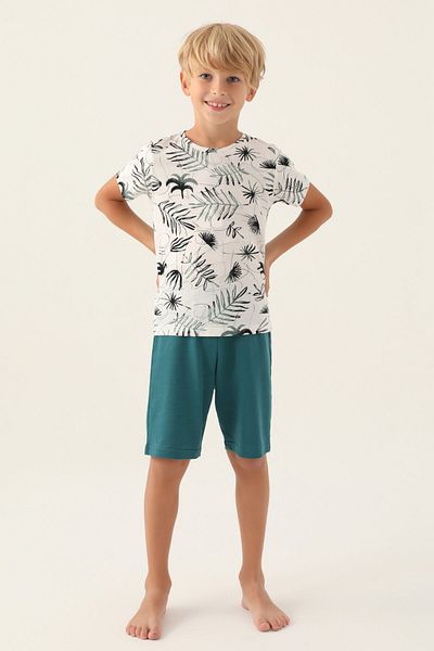 Arnetta Boys' Bermuda Suit - Wave Cream