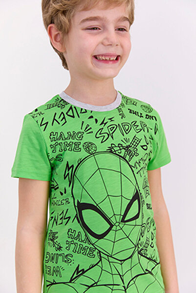 SPIDERMAN Αδειοδοτημένο Lime Green Boy's Bermuda Suit