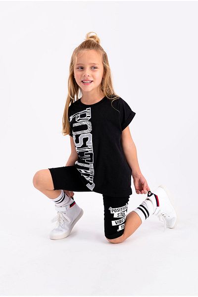 ROLY POLY Rolypoly Positive - Black Girl's Bermuda Tights Set