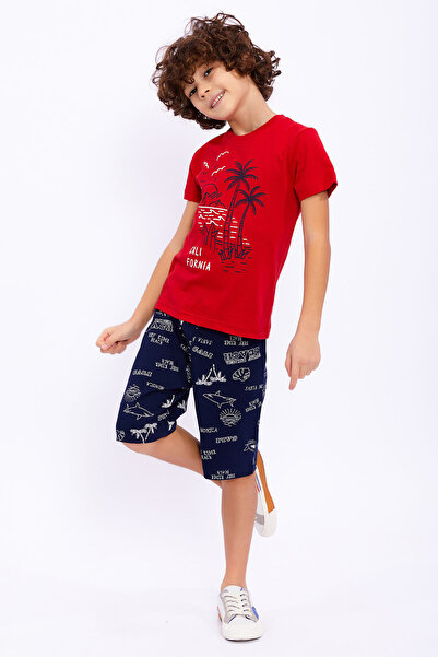 ROLY POLY Rolypoly boy's red bermuda set