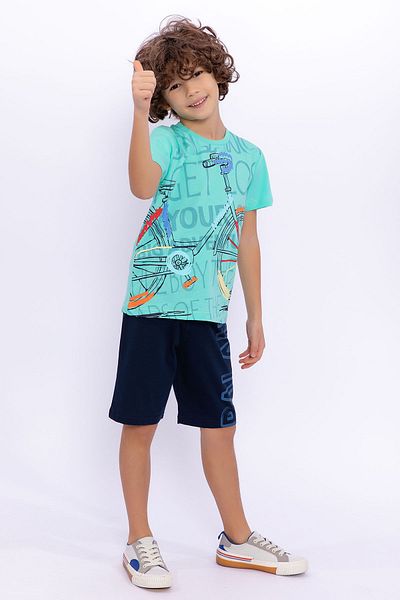 ROLY POLY Rolypoly Bike Water Green Boy Bermuda Suit