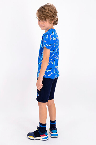 ROLY POLY Totally Jawsome Cobalt Blue νεανική ανδρική στολή βερμούδα - Rolypoly
