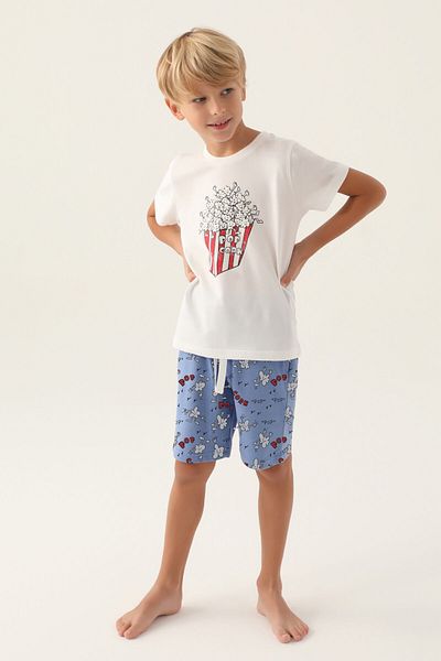Rolypoly Boy's White Bermuda Suit