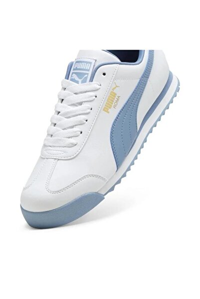 Puma Erkek Beyaz - Mavi Roma Basic Sneaker Ayakkabı 36957152