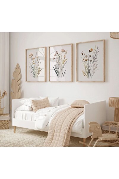 woodhomeworks Ahşap 3'lü Çerçeveli Dekoratif Tablo qmrc