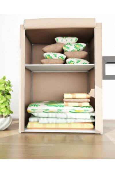 BYMÜHENDİS Güçlendirilmiş Çelik Yapım Yorgan Hurcu Çelik Profil Yüklük Bej