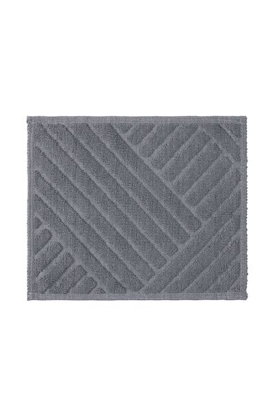 Koza Home Medea Gray 2-Piece Cotton Bath Mat Set 60x100 60x50 8593